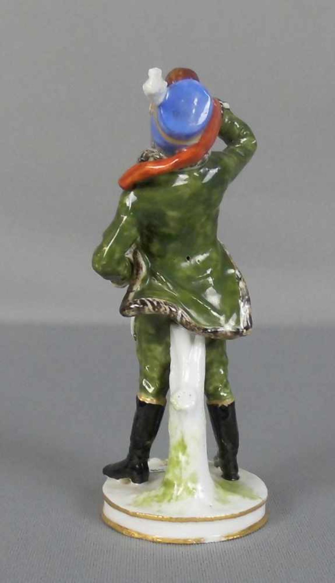 PORZELLANFIGUR: "Trinkender Soldat", gemarkt in der Art der Manufaktur Frankenthal - Kurfürst Karl - Bild 3 aus 4