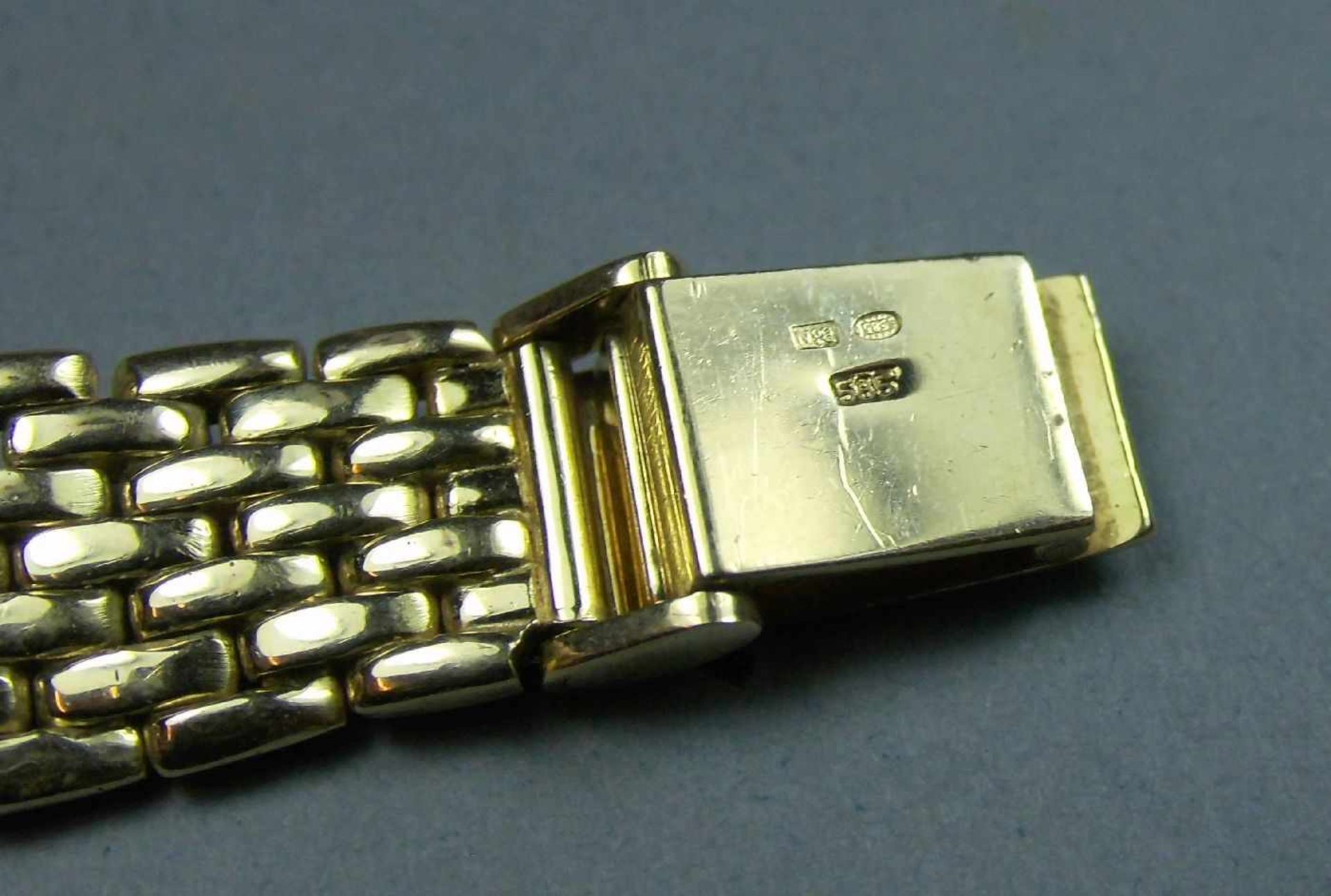 DAMENUHR "Bouchard Geneve" / wristwatch, Armband und Gehäuse aus 585er Gelbgold (insgesamt 35,4 - Bild 6 aus 6