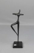 KHALIQUE, BODRUL (1978-2013), Skulptur / sculpture: "Tänzerin", Bronze, dunkelbraun patiniert. In