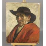 HEIMIG, WALTER (Wesel1881-1955 Düsseldorf), Gemälde / painting: "Bildnis eines Mannes mit