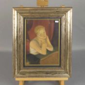 SCHLAGETER, KARL (Luzern 1894-1990 Zürich), Gemälde / painting: "Junge Frau in der Opernloge", Öl
