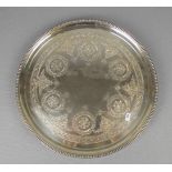 PLATTE / TABLETT / silver plate, Sterlingsilber (925er, ca. 910 g), England, London, 1874,