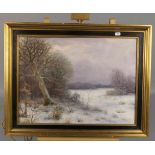 LUNDGREEN, KARL EMIL (1884-1934), Gemälde / painting: "Winterlandschaft", Öl auf Leinwand / oil on