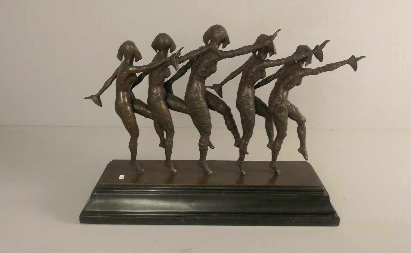 nach CHIPARUS, DÉMETRE HARALAMB (1886-1947) - FIGURENGRUPPE / sculptures: "Tanzende", 20. Jh., - Image 3 of 4