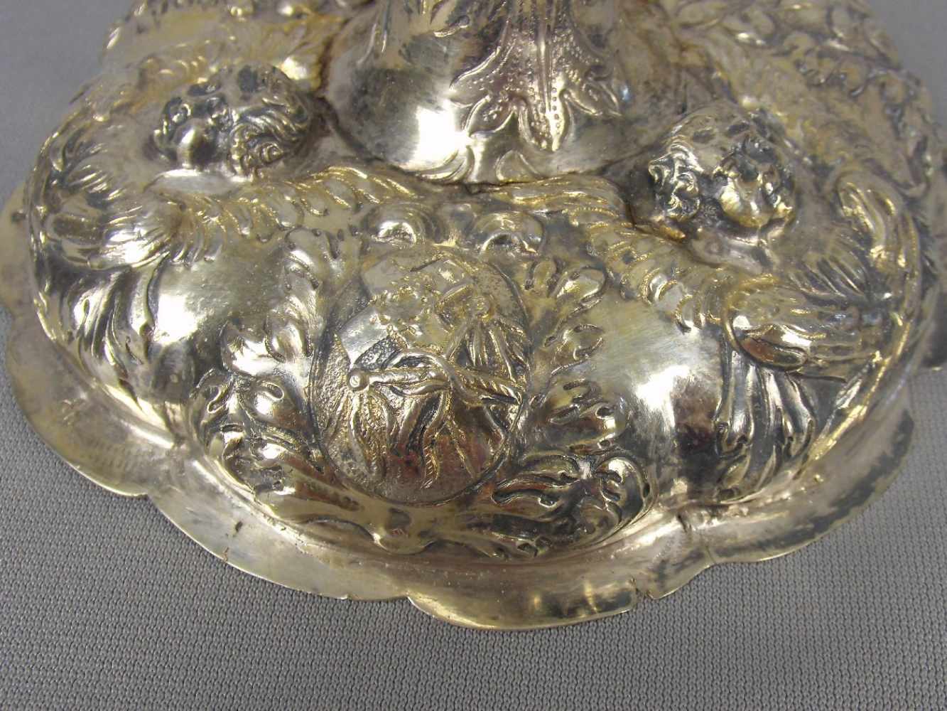 BAROCKES AUGSBURGER ZIBORIUM / MESSKELCH von 1773-1775 / Silver Chalice, Silber (390 g), mit - Image 14 of 14