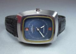 OMEGA CONSTELLATION ELECTROQUARTZ / wristwatch, Schweiz, um 1973. Edelstahlgehäuse in Karreeform,