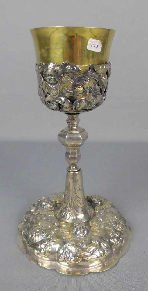 BAROCKES AUGSBURGER ZIBORIUM / MESSKELCH von 1773-1775 / Silver Chalice, Silber (390 g), mit - Image 11 of 14