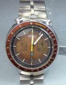 SEIKO BULLHEAD CHRONOGRAPH / wristwatch, Japan, um 1975, Automatik Uhr, Kaliber 6138. Stahlgehäuse