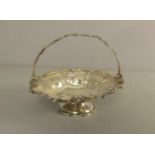 FUSS - SCHALE / HENKELSCHALE / Korbschale / bowl on a stand / basket, Sterlingsilber (502 g), London