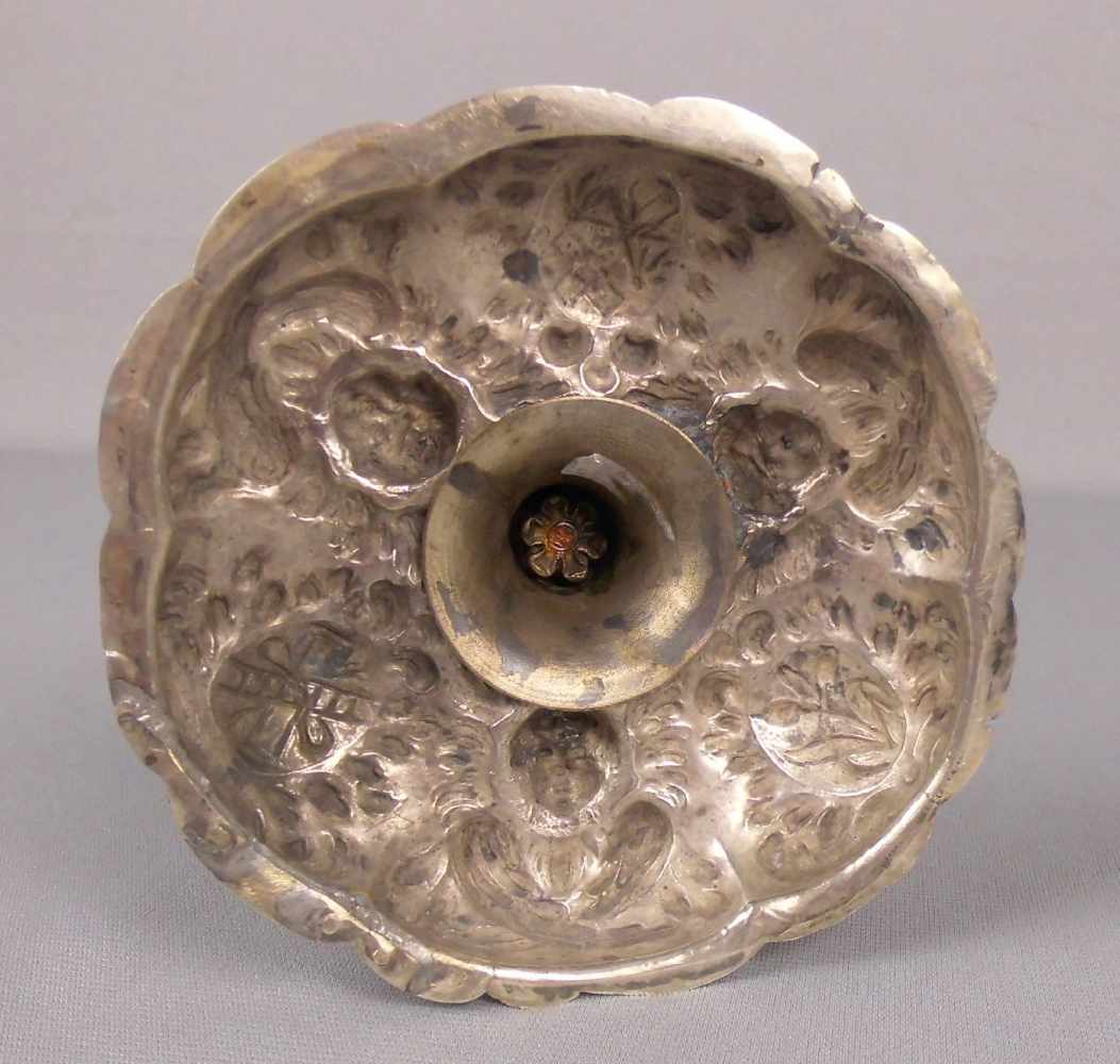 BAROCKES AUGSBURGER ZIBORIUM / MESSKELCH von 1773-1775 / Silver Chalice, Silber (390 g), mit - Image 5 of 14