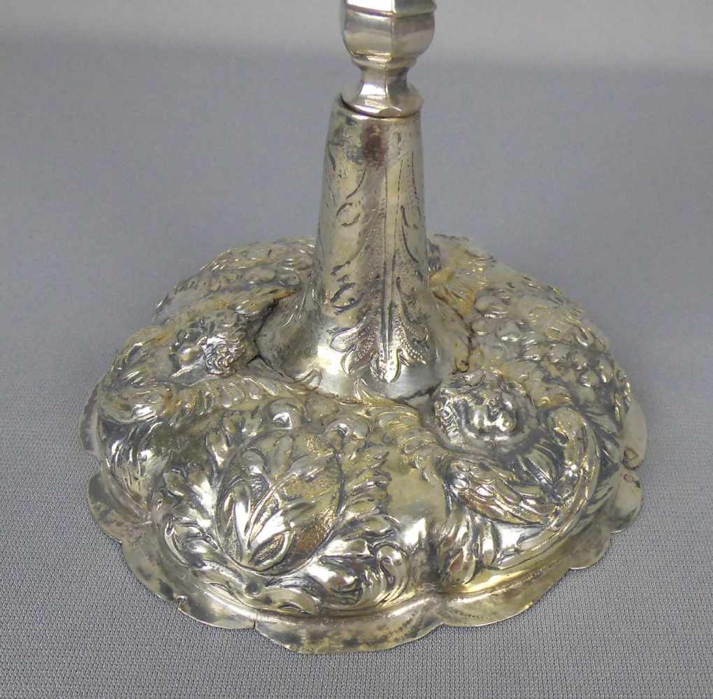 BAROCKES AUGSBURGER ZIBORIUM / MESSKELCH von 1773-1775 / Silver Chalice, Silber (390 g), mit - Image 7 of 14