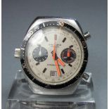 BREITLING "CHRONO-MATIC" ARMBANDUHR / CHRONOGRAPH / wristwatch, Schweiz, um 1970, Ref. 2112,