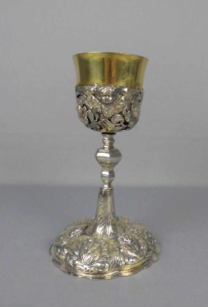 BAROCKES AUGSBURGER ZIBORIUM / MESSKELCH von 1773-1775 / Silver Chalice, Silber (390 g), mit - Image 2 of 14