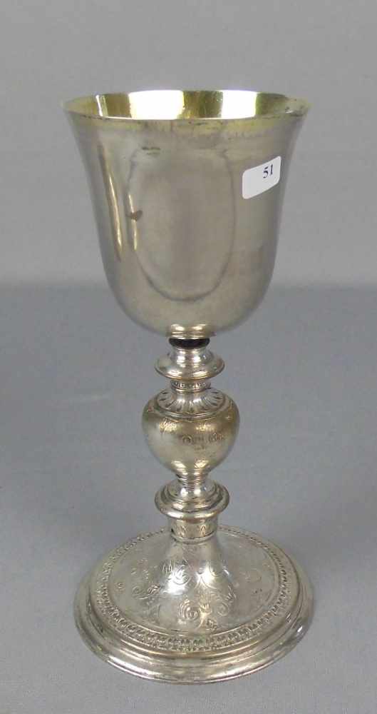 BAROCKES ZIBORIUM von 1647 / MESSKELCH / ABENDMAHLSKELCH / silver chalice, Silber (430 g), auf der - Image 2 of 8