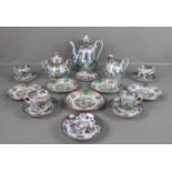 KAFFEE - SERVICE "TIMOR" / coffee set, Keramik, Manufaktur Villeroy & Boch, Mettlach, gemarkt mit