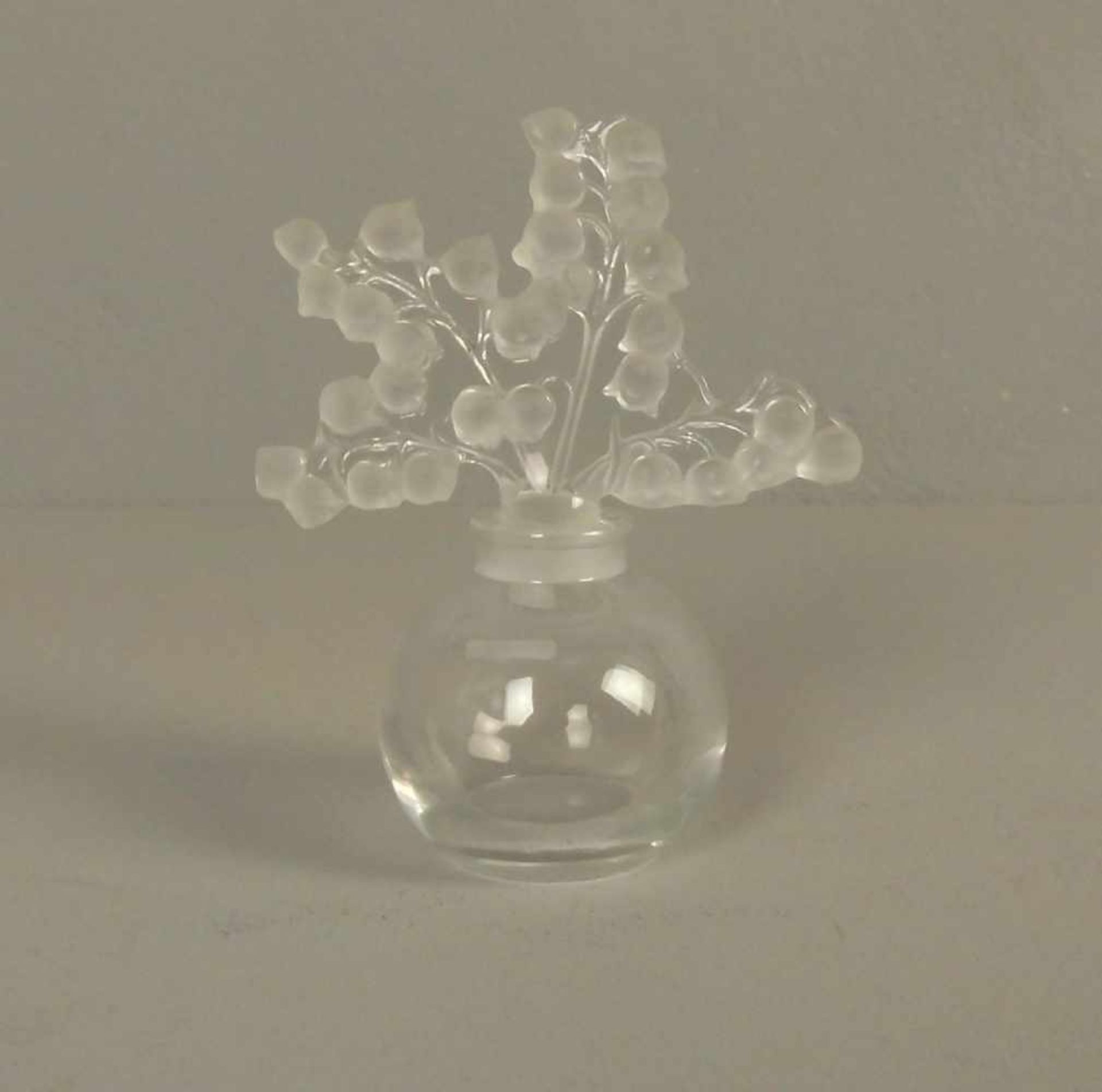 LALIQUE GLASFLAKON "CLAIREFONTAINE" / lalique vial, Kristallglas, 2. H. 20. Jh., partiell satiniert, - Image 3 of 4