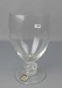 LALIQUE - POKALGLAS / VASE / glass vase, Kristallglas, partiell satiniert, unter dem Stand mit