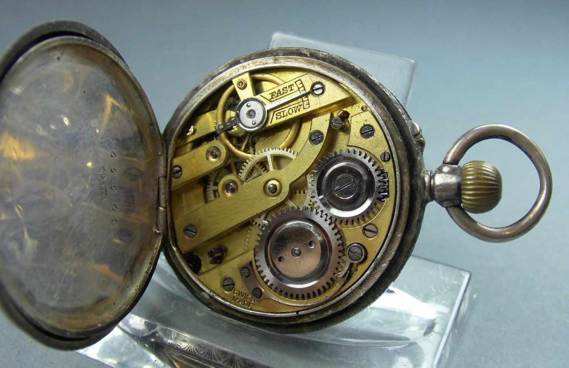 SILBER- TASCHENUHR / pocket watch, England/ London / 1913. Open Face - Taschenuhr, Handaufzug (Krone - Bild 7 aus 8