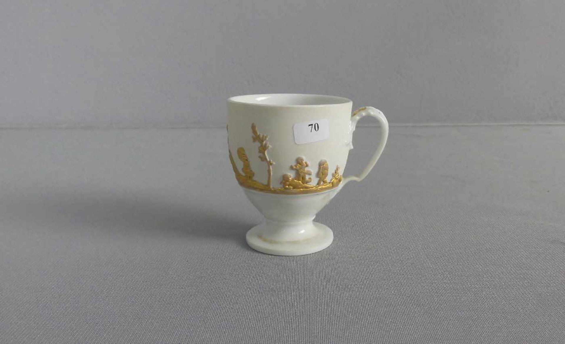 TASSE, Porzellan, Manufaktur Meissen, unterglasurblaue Knaufschwertermarke, Marke 1814-1860 (1.