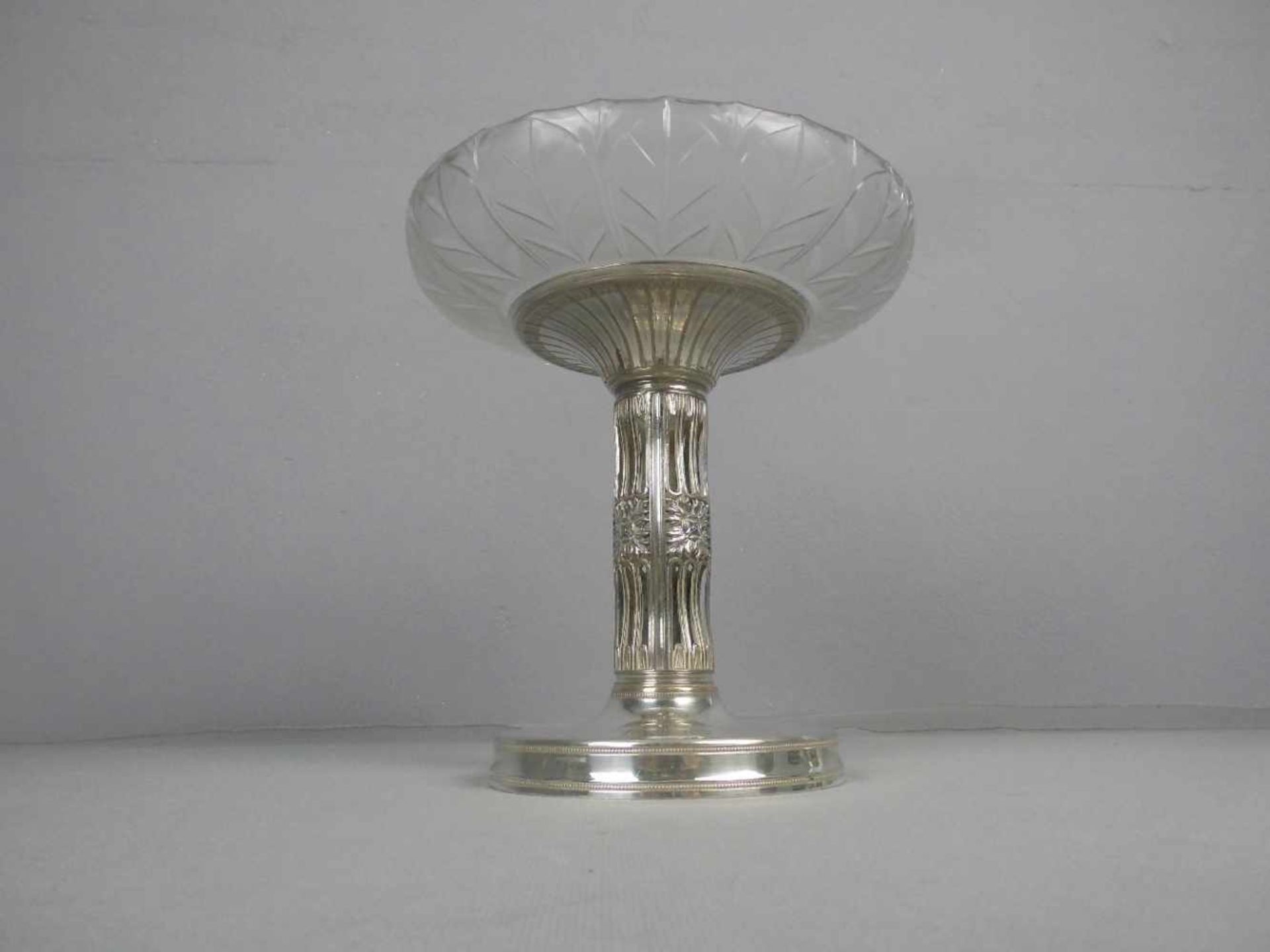 JUGENDSTIL - FUSSSCHALE / TAFELAUFSATZ / bowl on a stand / Art nouveau centerpiece, zweiteilig, - Bild 3 aus 3