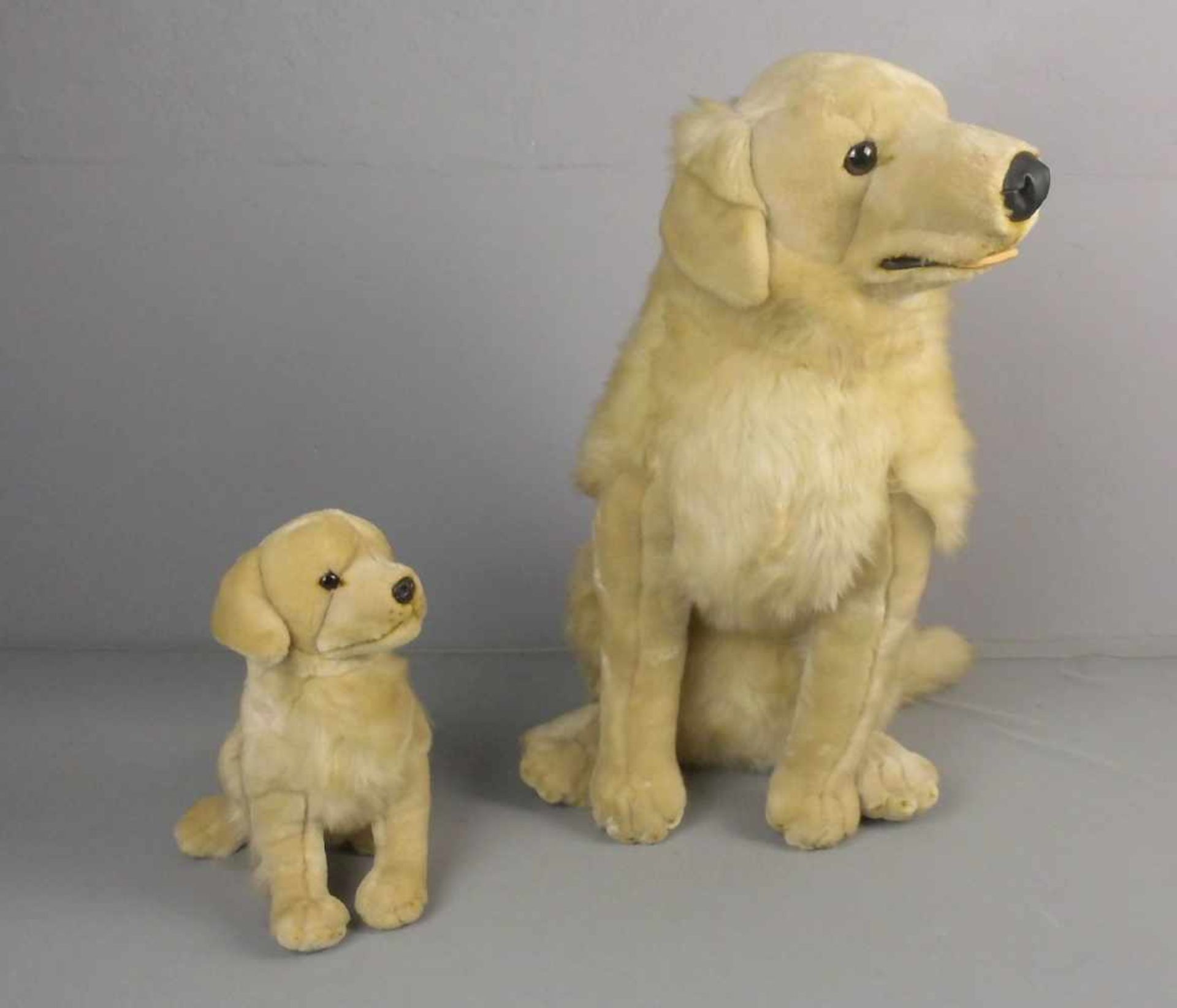 PAAR STOFFTIERE: Golden Retriever Mutter mit ihrem Welpen / fluffy toys, Manufaktur "Kuschelwuschel"