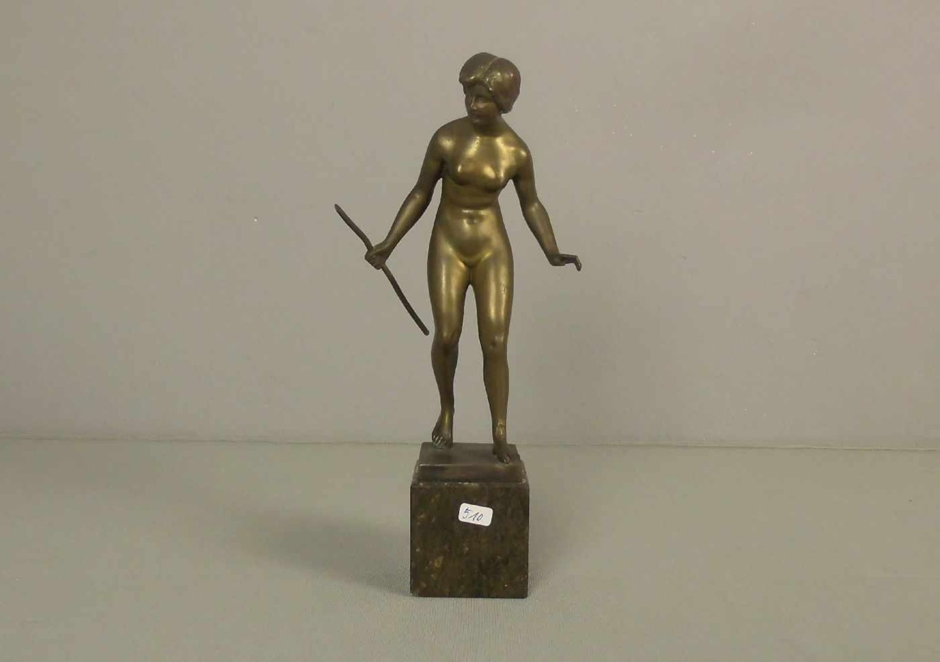 KECK, HANS (deutscher Bildhauer, 19./20. Jh.), Skulptur / sculpture: "Diana", , um 1920, Bronze