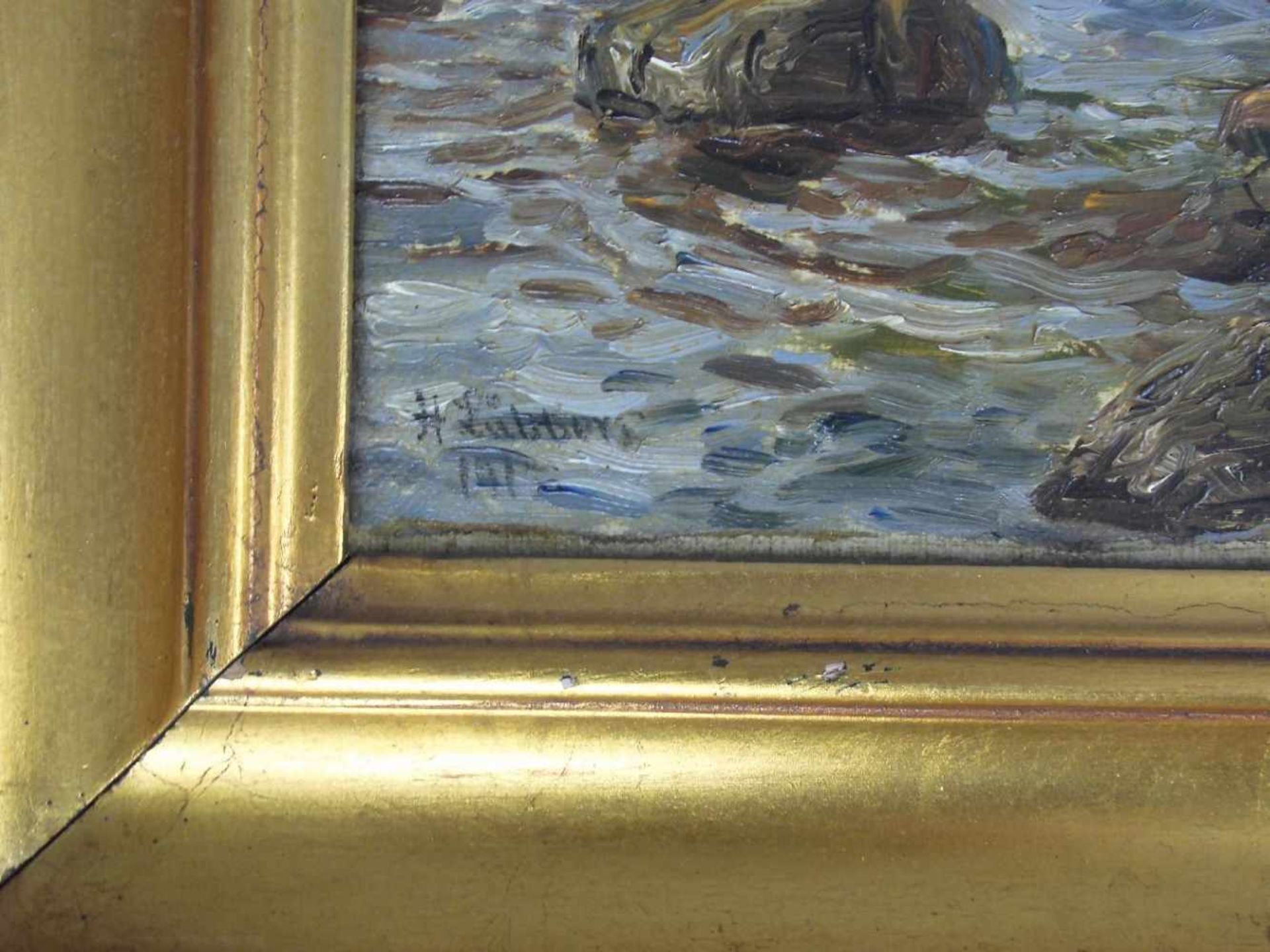 LÜBBERS, HOLGER PETER SVANE (Kopenhagen 1850-1931 ebd.), Gemälde / painting: "Segelschiff vor - Bild 2 aus 3