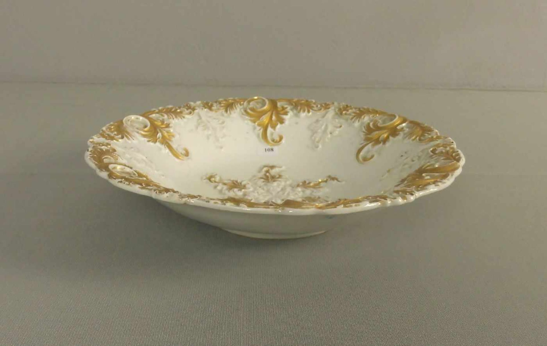 SCHALE / PRUNKSCHALE / bowl, Manufaktur Meissen, unterglasurblaue Knaufschwertermarke, Marke 1814- - Bild 3 aus 4