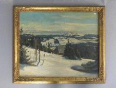 COSTE, WALDEMAR (Kiel 1887-1948 Glinde/Hamburg), Gemälde / painting: "Winterlandschaft im