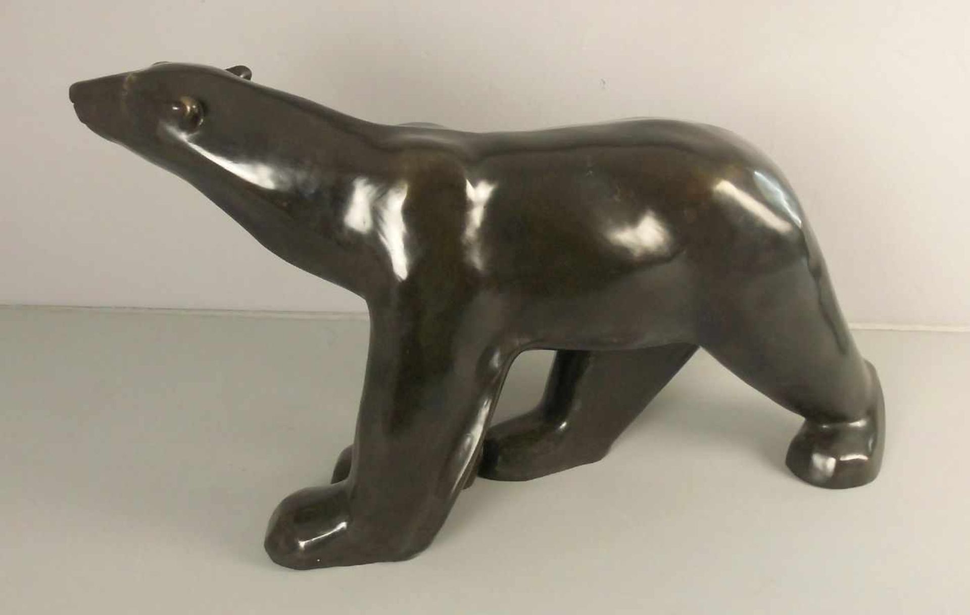 nach POMPON, FRANCOIS (1855 Saulieu - 1933 Paris) Skulptur / sculpture: "Eisbär", Bronze, - Bild 4 aus 5