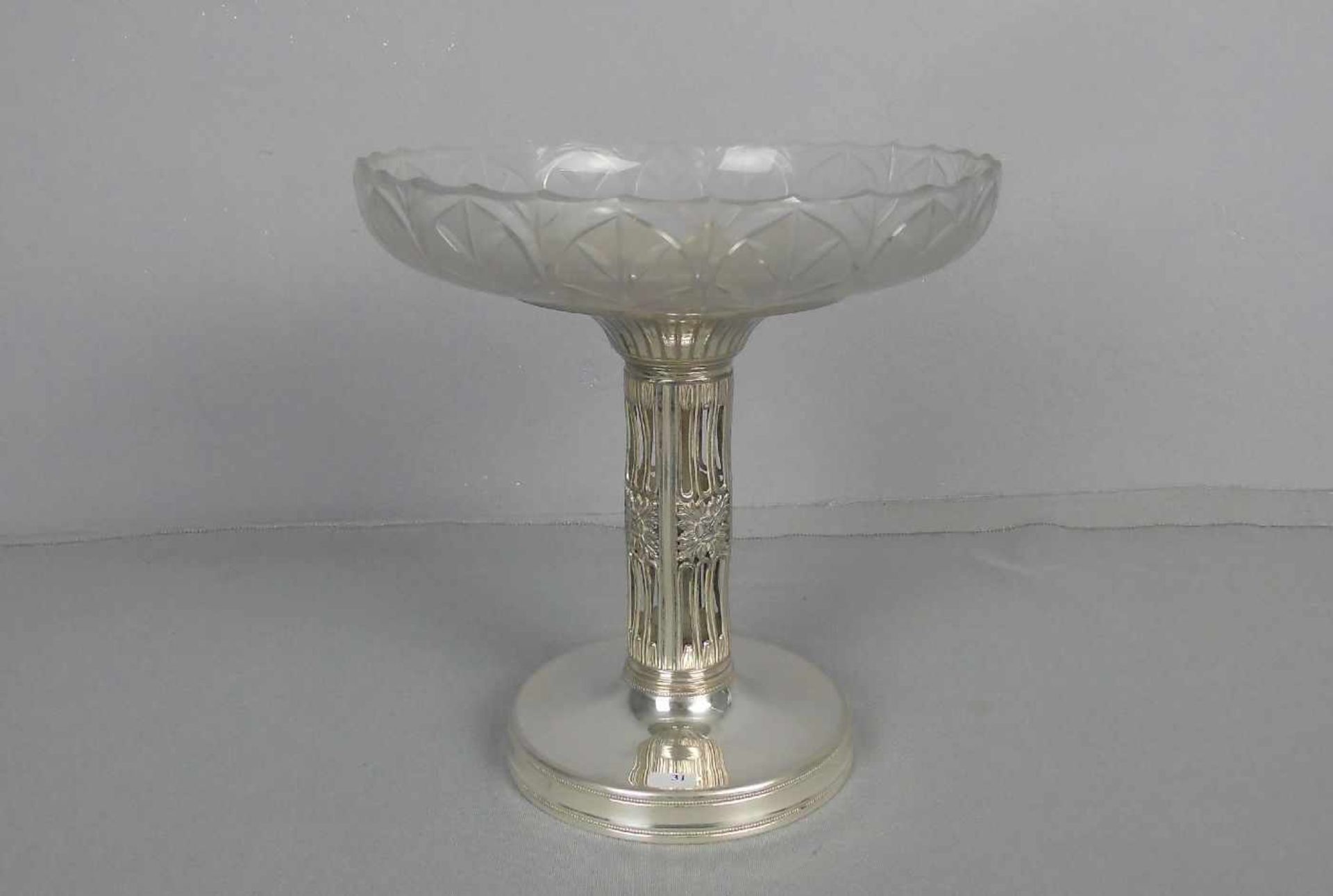 JUGENDSTIL - FUSSSCHALE / TAFELAUFSATZ / bowl on a stand / Art nouveau centerpiece, zweiteilig,