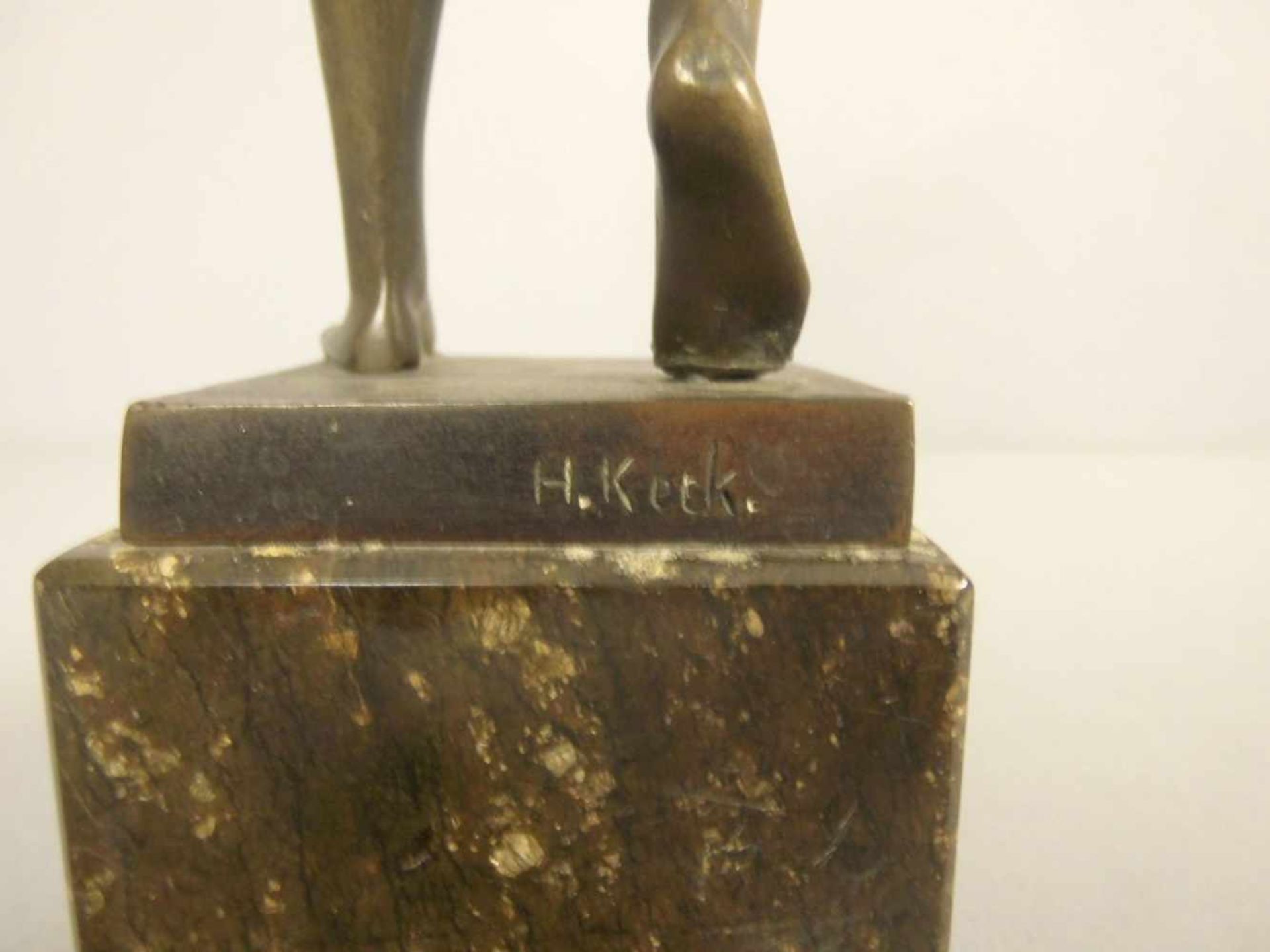 KECK, HANS (deutscher Bildhauer, 19./20. Jh.), Skulptur / sculpture: "Diana", , um 1920, Bronze - Bild 5 aus 5