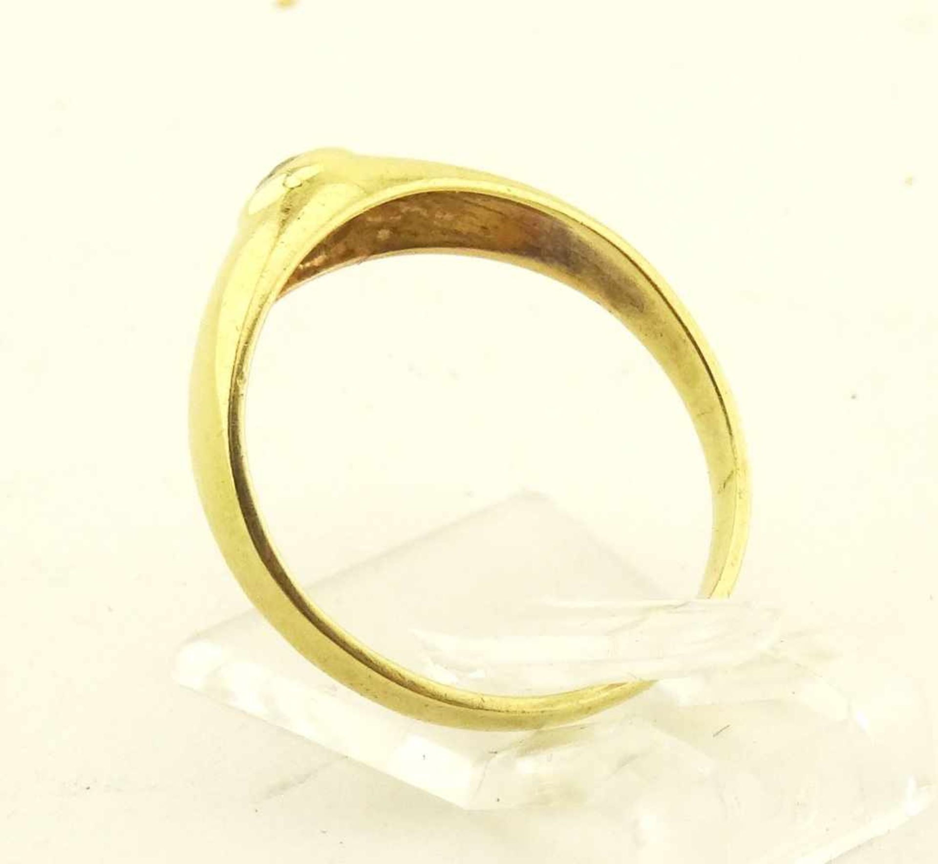 Damenring 585 Gold Zirkonia Solitärring in 585 Gold,RG 54, Gewicht ges. ca. 1,7g - Bild 3 aus 3