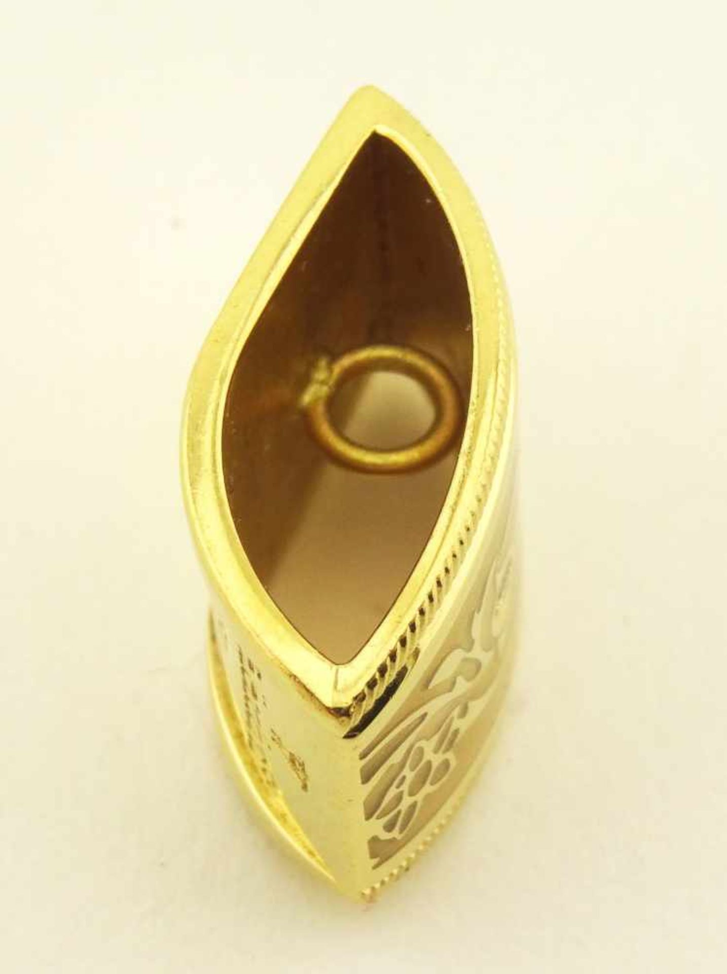 Anhänger Wellendorff 750 Gold mit Brillant, 19x13cm, mattiert - poliert, emailliert, für Kette bis - Bild 2 aus 3