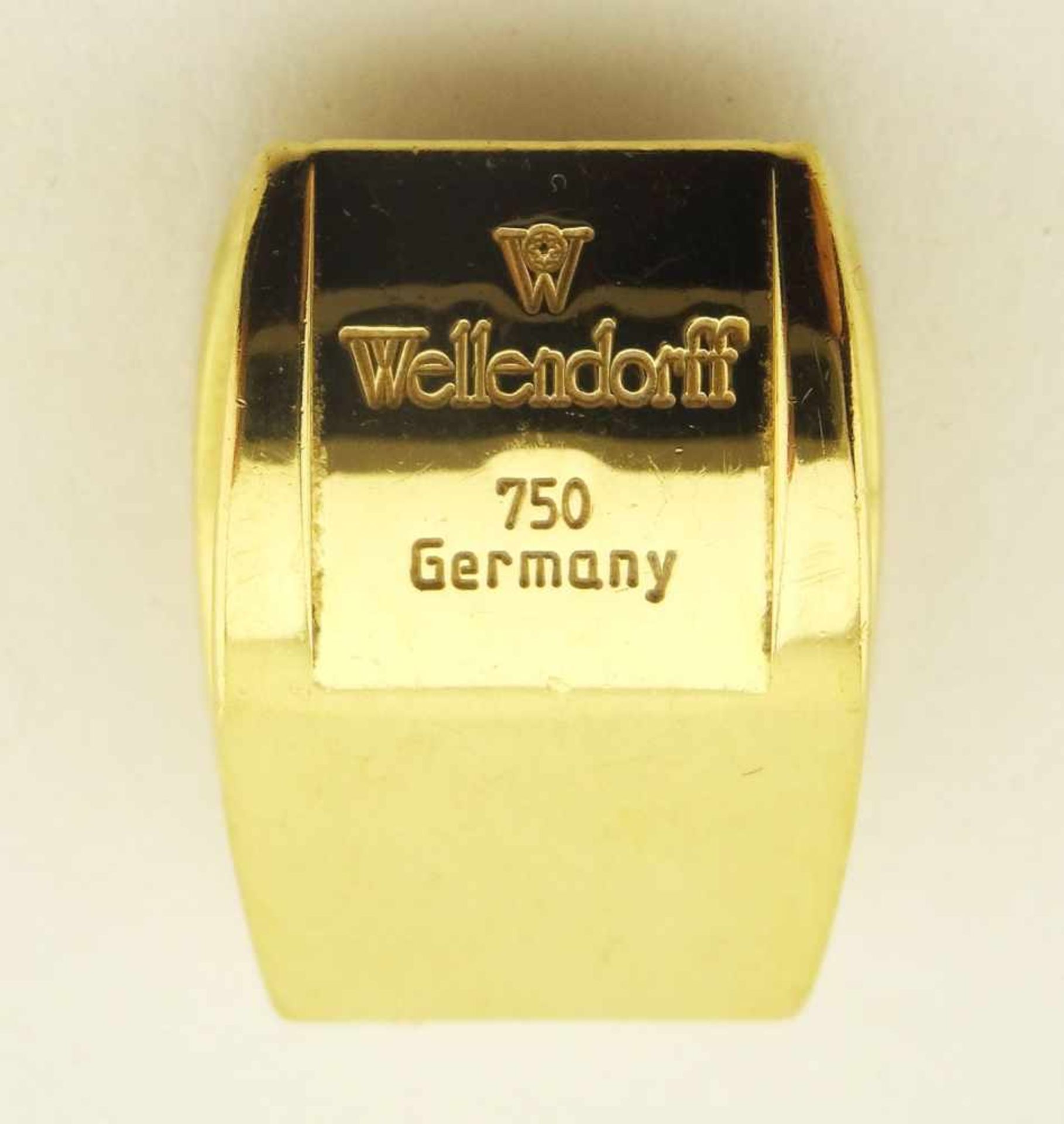 Anhänger Wellendorff 750 Gold mit Brillant, 19x13cm, mattiert - poliert, emailliert, für Kette bis - Bild 3 aus 3