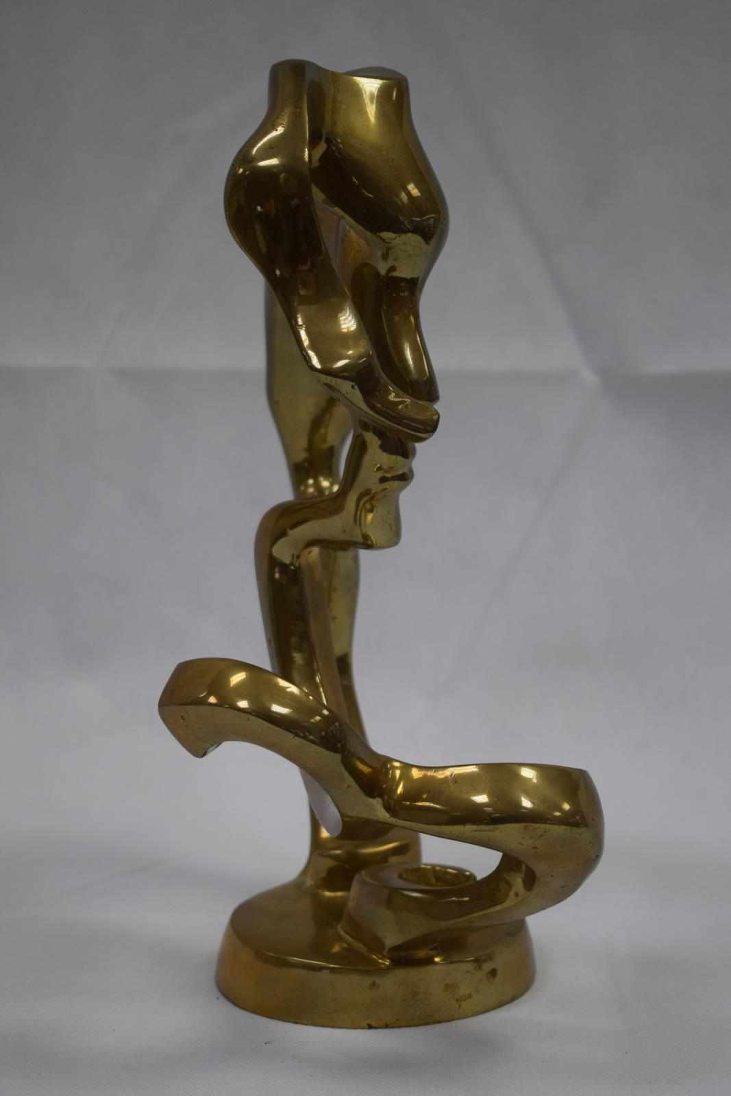 Moderne Skulptur "Harlekin" Material: Messing, Maße: ca. H.33cm x 25cm x 14,8cm - Image 3 of 4