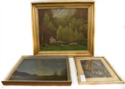 Konvolut 3 Werke des Nürnberger Künstlers Hans Röhm (1877-1956), bestehend aus: Konvolut 3 Werke des