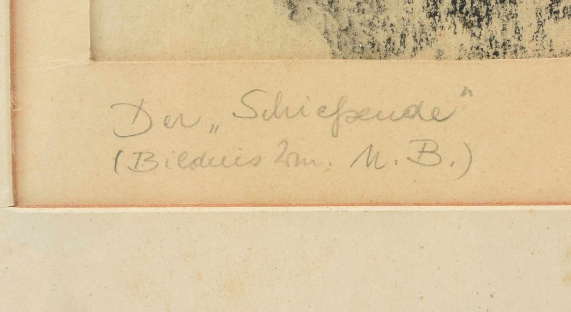 PETER PAUL ETZ. "Der Schießende", Kohle auf Papier, hinter Gas gerahmt, signiert und datiert. - Bild 2 aus 5