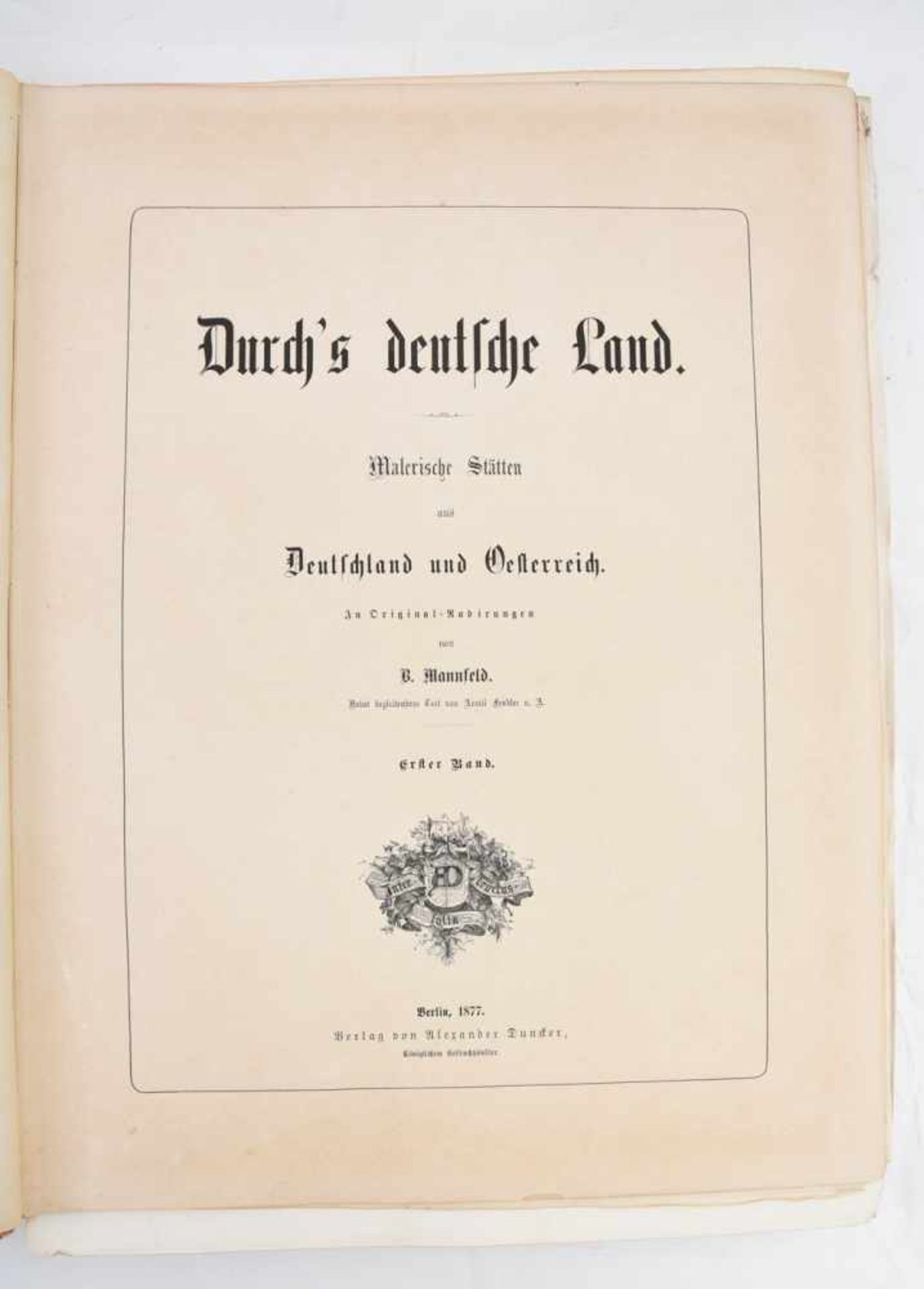 BERNHARD MANNFELD. "Durchs deutsche Land", Originalradierungen, Deutsches Reich 1877 Karl Julius - Bild 2 aus 6