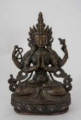 AVALOKITESVARA BODHISATTVA, Bronze, Tibet/Nepal 20. Jahrhundert Eine Avalokitesvara Bodhisattva