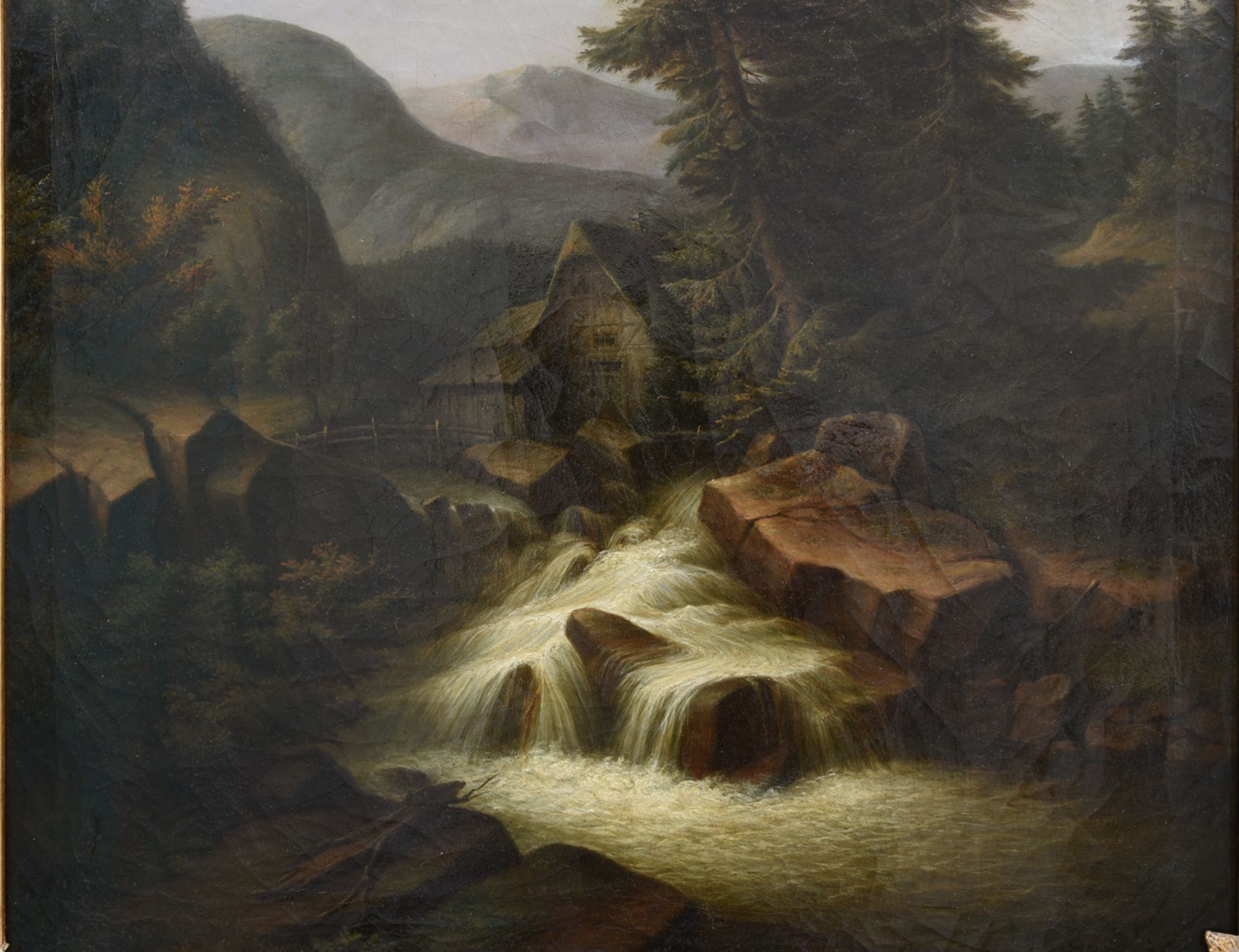 Edmund Koken, Mühle im Wald,Öl auf Leinwand, gerahmt und datiert Zugeschrieben Edmund Koken (1814- - Bild 2 aus 6