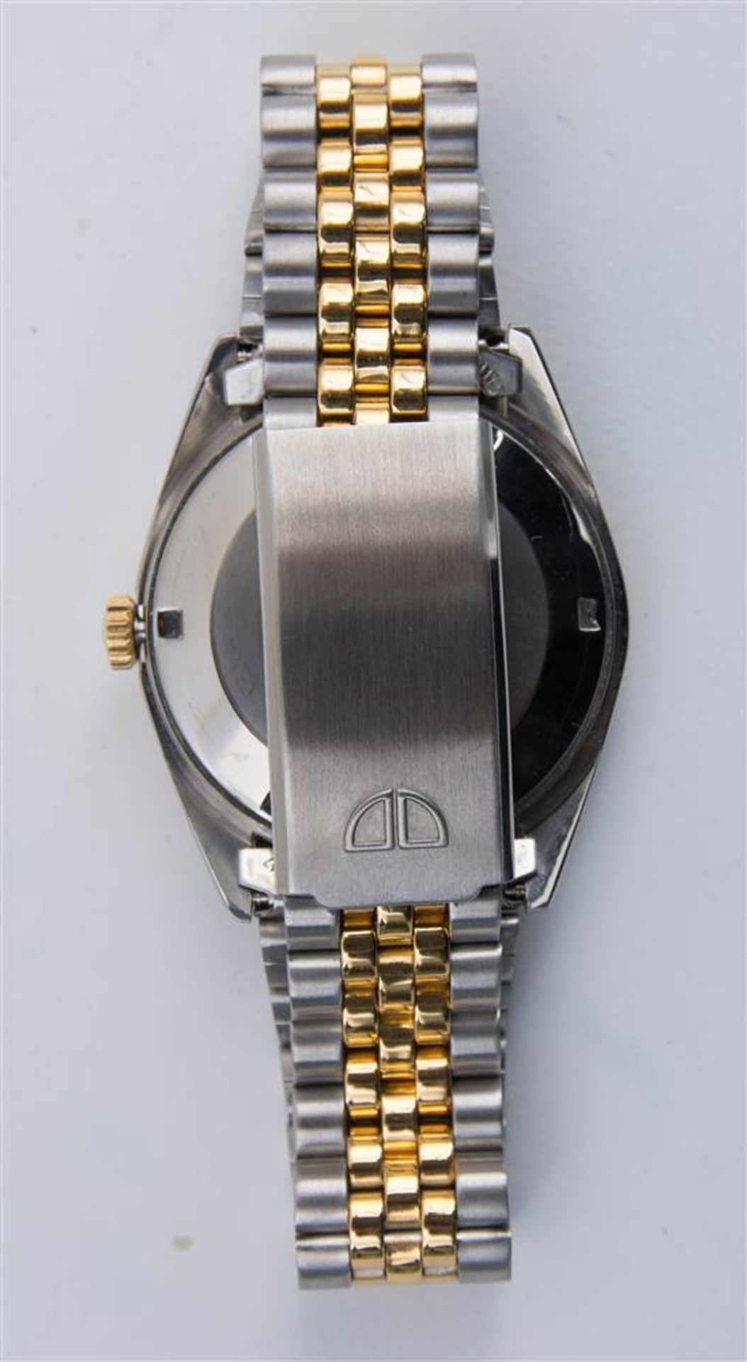 DOXA, "Datejust" Armbanduhr parziell goldfarbenes Edelstahlgehäuse, Band mit Klappschließe, - Bild 4 aus 5