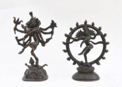 NATARAJA-SHIVA, Bronze, 20. Jahrhundert, Indien Nataraja (Sanskrit: ????? Na?araja = „König des