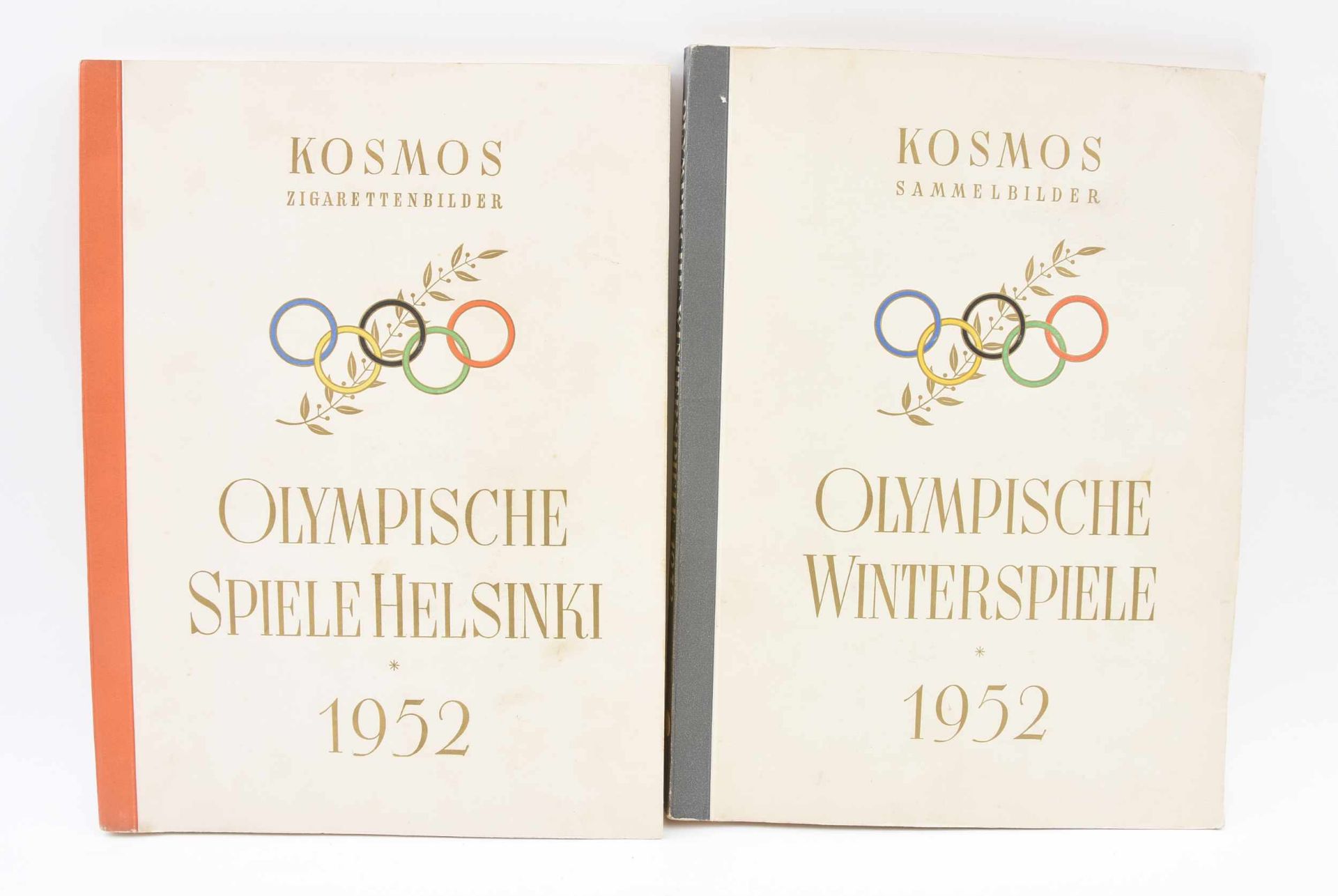 OLYMPISCHE WINTERSPIELE HELSINKI 1952, Zwei vollständige Bände, Pappband, Deutschland 1952 Zwei