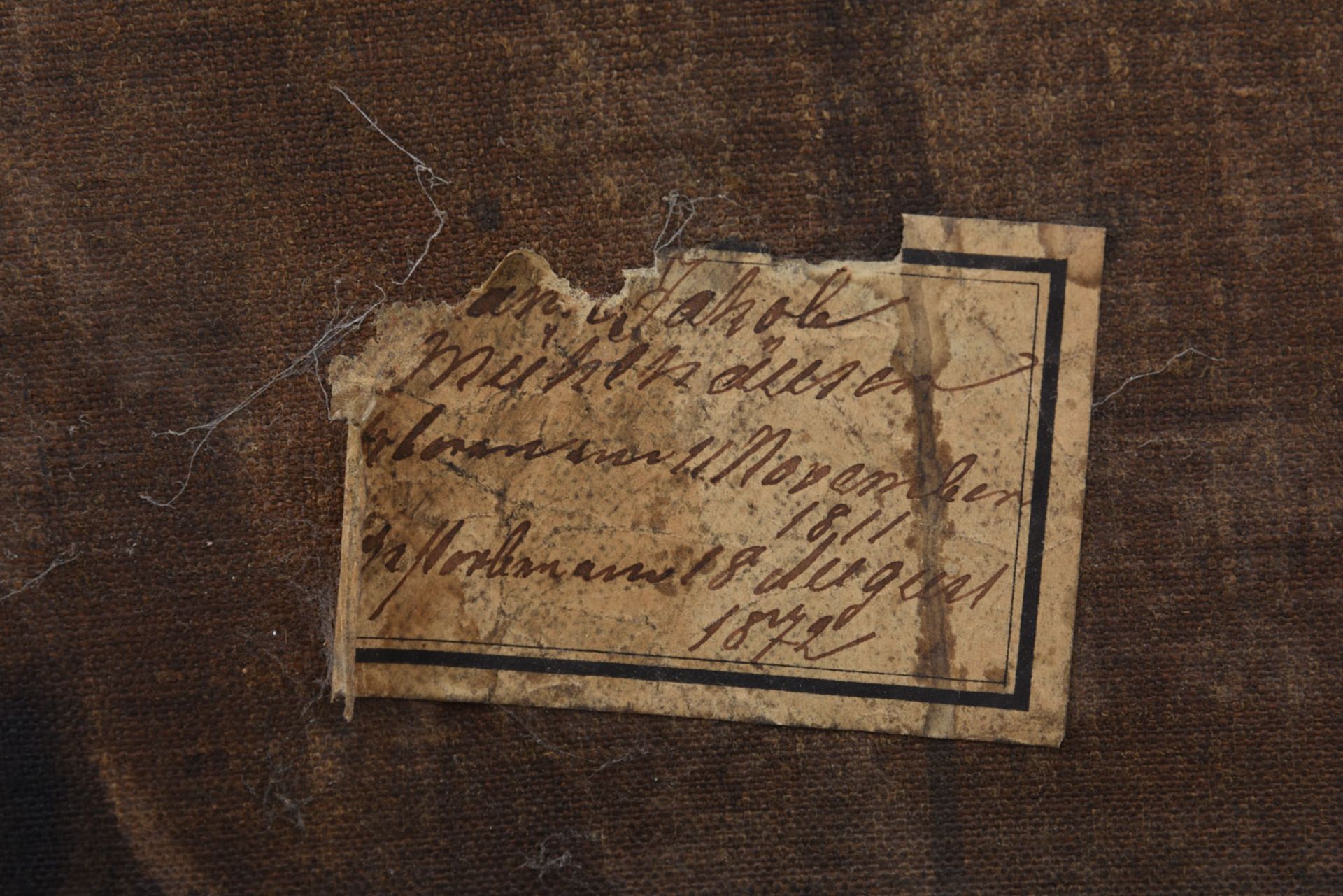 PORTRAIT EINES HERREN, Öl auf Leinwand, Ende 19. Jahrhundert Nicht signiert. Verso bezeichnet "Jakob - Bild 3 aus 3