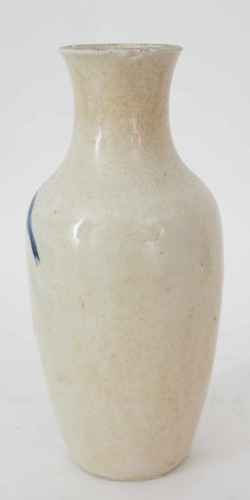 CHINESE CERAMIC VASE, painted in blue Blue painted ceramic vase, China,23 x 7 cm. - Bild 3 aus 6