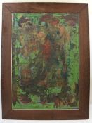 "Abstrate Komposition", Öl auf Leinwand, gerahmt, signiert, 20. Jahrhundert Gerahmte abstrakte