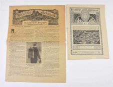ZWEI HISTORISCHE PRINTMEDIEN, Zeitungsbeilage und katholische Monatsschrift, Bayern um 1910