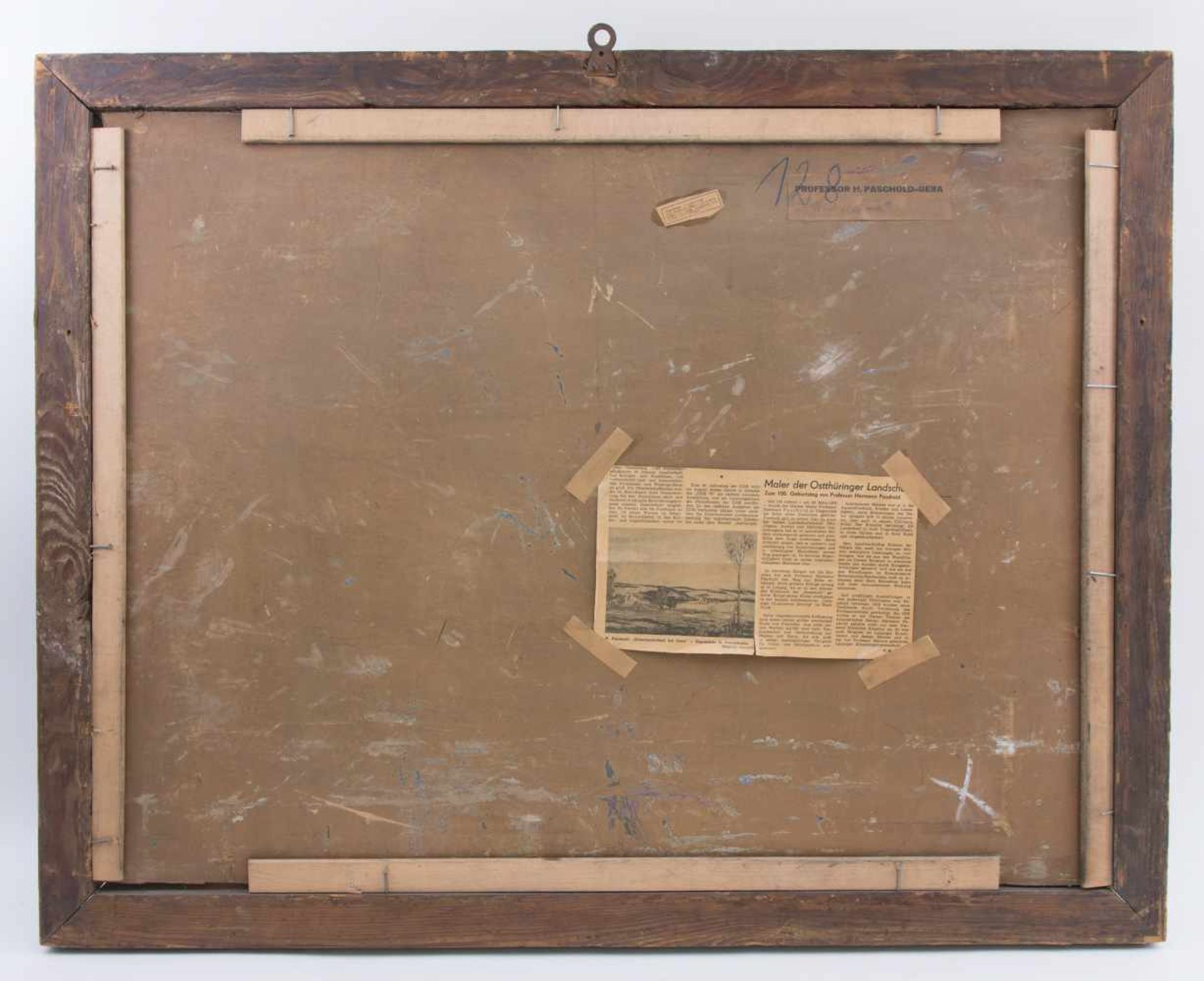 HERMANN HEINRICH PASCHOLD. Vorfrühling, Öl auf Hartfaserplatte, signiert, vermutlich 1944 Öl auf - Bild 3 aus 5