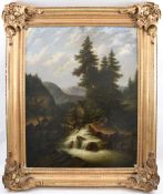 Edmund Koken, Mühle im Wald,Öl auf Leinwand, gerahmt und datiert Zugeschrieben Edmund Koken (1814-